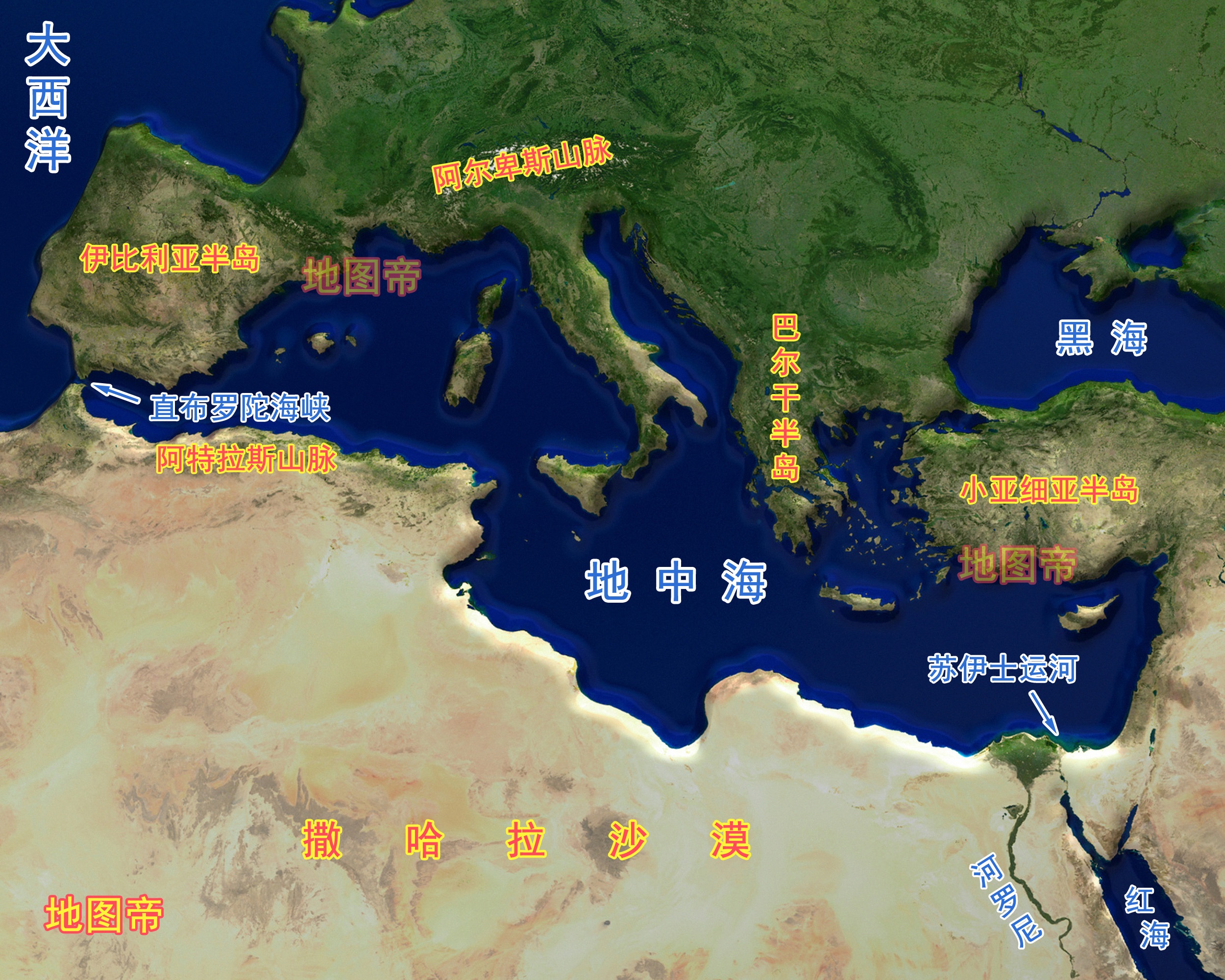 地中海地图
