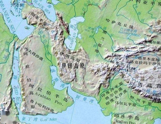 中亚地图